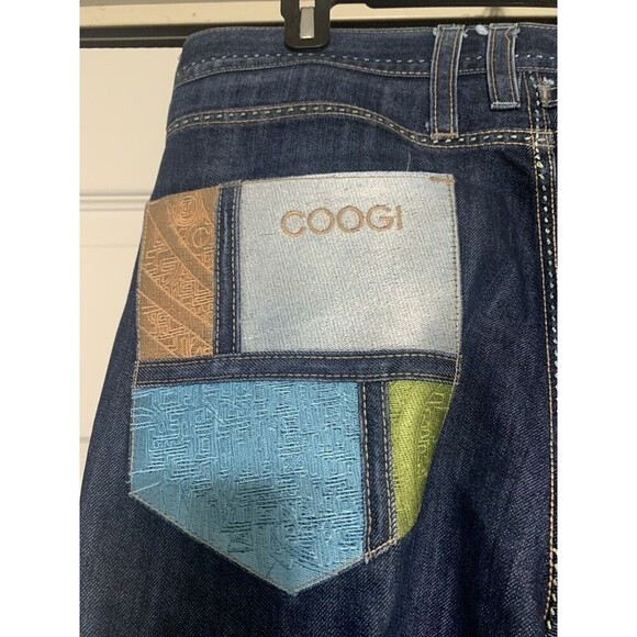 VTG Coogi Jeans Men 40x32 Blue Denim Embroidered Baggy Straight Hip Hop Y2K - Picture 2 of 11
